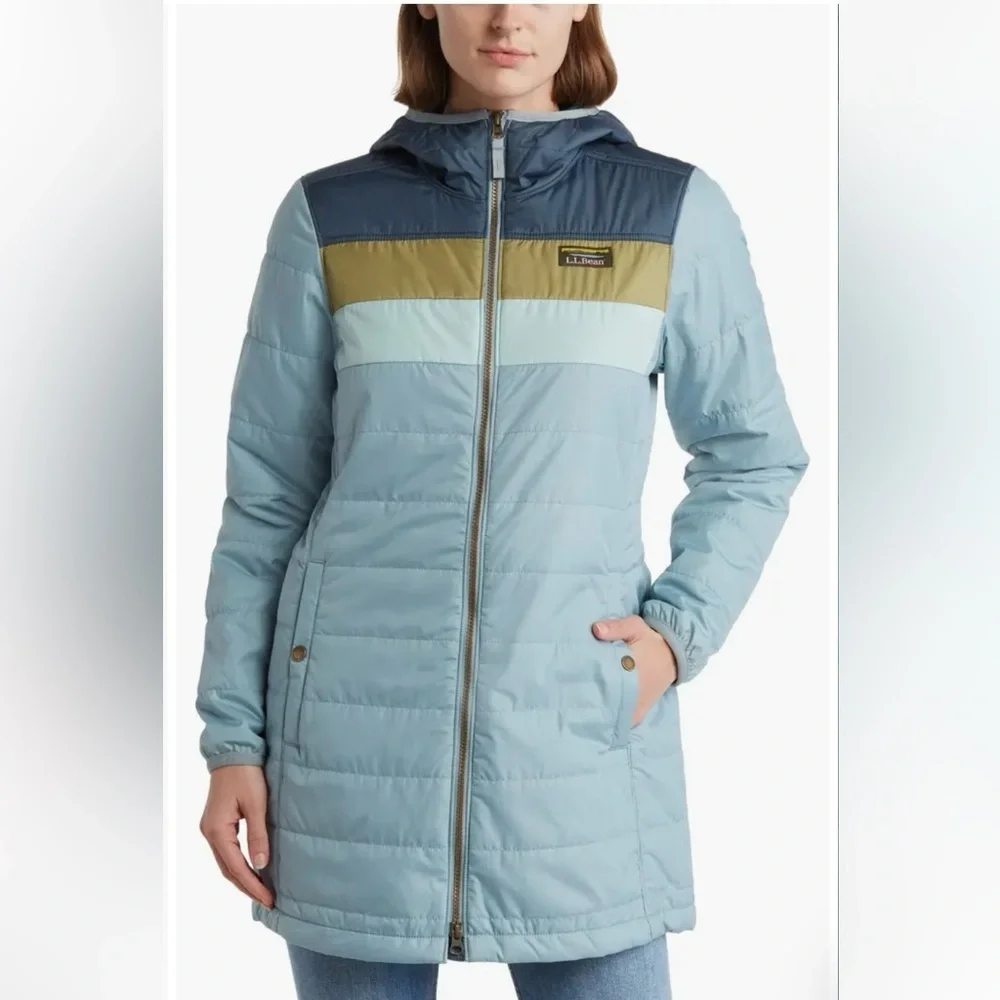 L.L.BEAN Mountain Classic Colorblock Puffer Jacket NWT Size XS - Picture 15 of 16